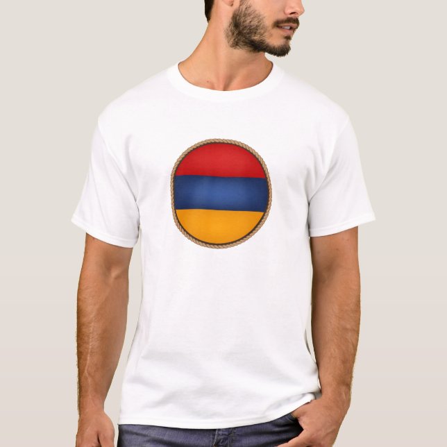 Coola Armenien Flagga Seal T Shirt (Framsida)