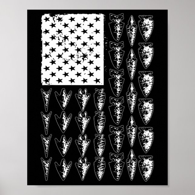 Coola Arrowhad För manar Women Bowhunt Arrow Hunti Poster (Framsidan)
