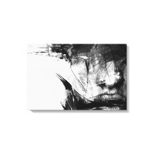 Coola Art Abstrakt Black White Ansikte Woman