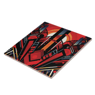 Coola art deco stil kakelplatta