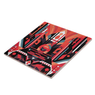 Coola art deco stil kakelplatta