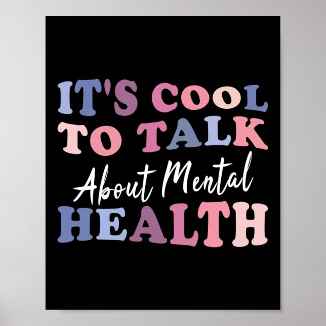 Coola att tala om psykisk hälsomedvetenhet poster (Framsidan)