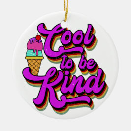 Coola att vara vänlig - Vintagen Retro Summer för  Julgransprydnad Keramik