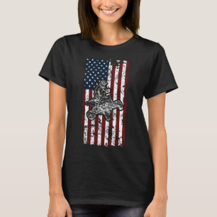 Coola ATV 4 Wheeler Quad Bike USA flagga T Shirt
