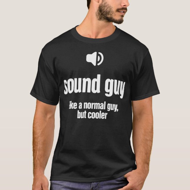 Coola Audio Ingenjör Funny Ljud Guy  T Shirt (Framsida)