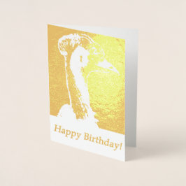 Coola Australian Emu Birthday Card Folierat Kort