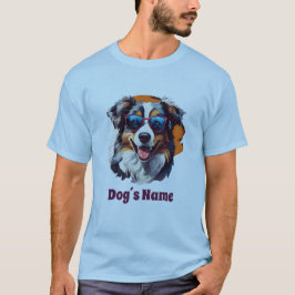Coola Australian shepherd med solglasögon T Shirt
