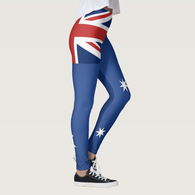 Coola Australien Flagga Mode Leggings (Höger)