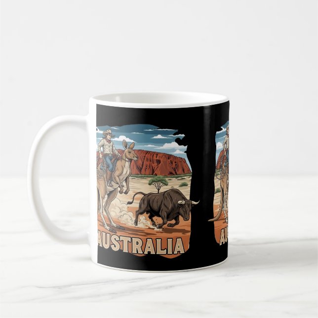 Coola australienska teman kaffemugg (Vänster)
