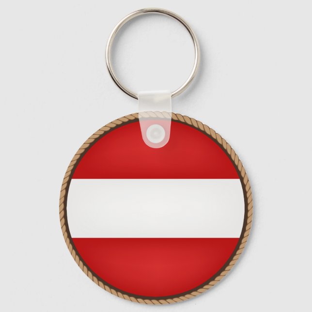 Coola Austria Flagga Seal Nyckelring (Framsida)