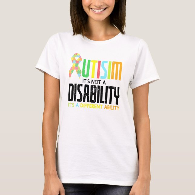 Coola Autism Ingen funktionsnedsättning Bara en an T Shirt (Framsida)
