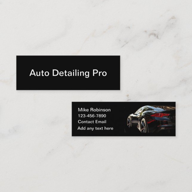 Coola Automotive Detection Budget Business Card Mini Visitkort (Fram/baksida)