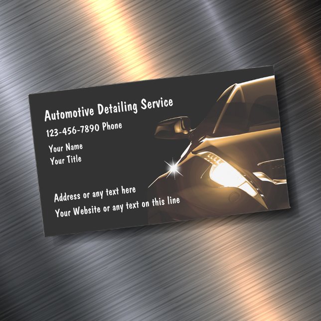 Coola Automotive Detection Magnetic Affärskort Magnetiska Visitkort (auto detailing magnetic business cards by custom business templates)