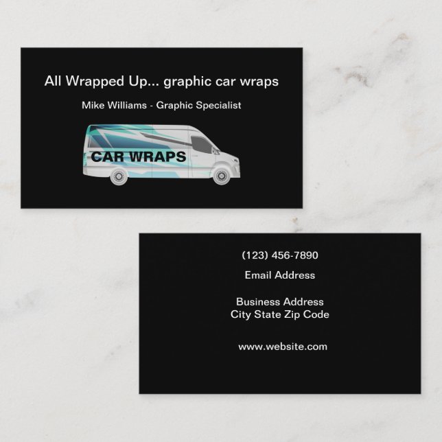 Coola Automotive Kaross Wrap-tjänster Visitkort (Fram/baksida)