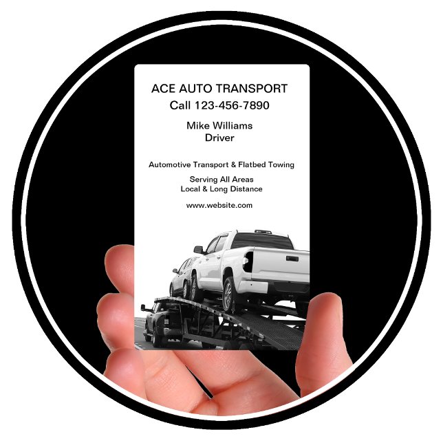 Coola Automotive Transport Flatbed Tining Visitkort (Skapare uppladdad)