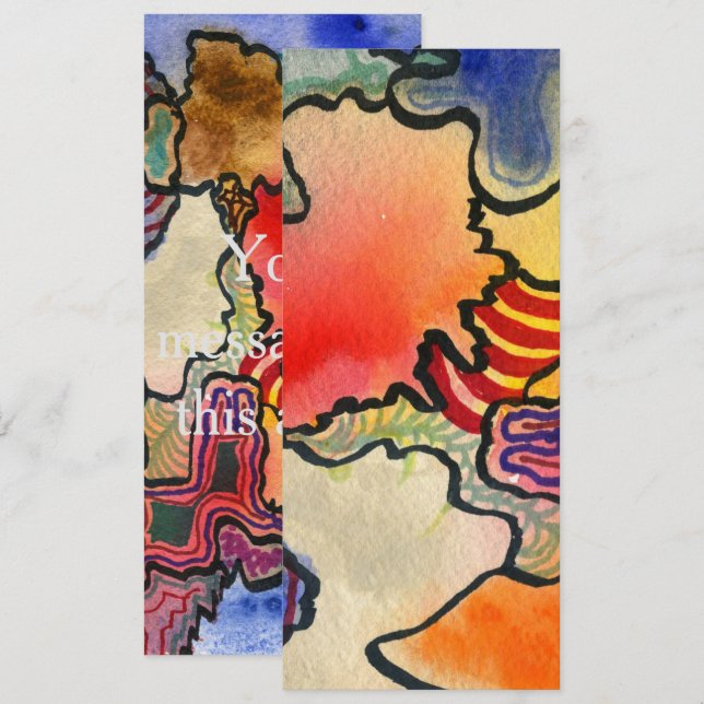 Coola av abstrakt och hett av färg-celler inbjudningar (Fram/baksida)