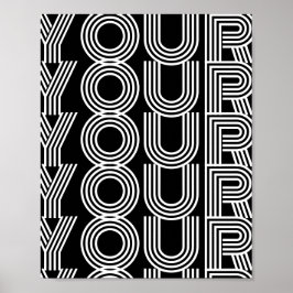 coola av anpassningsbar, svart text design modern poster