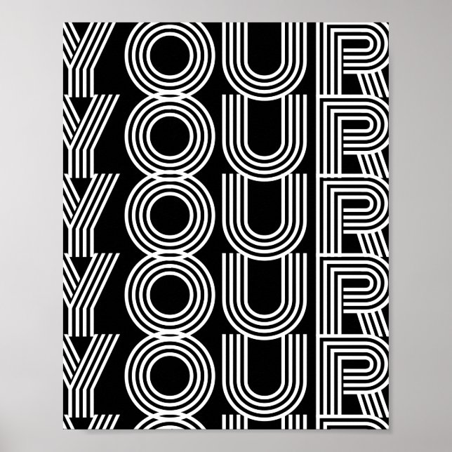 coola av anpassningsbar, svart text design modern poster (Framsidan)