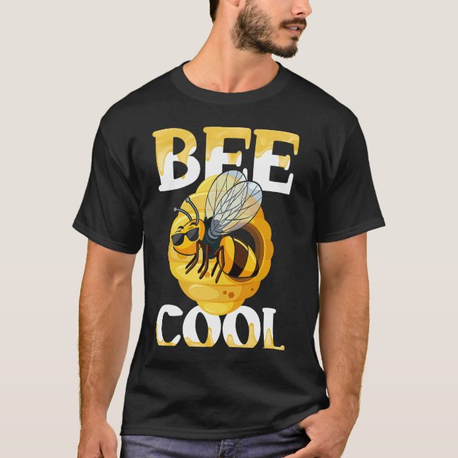 Coola av bin, bihonung och biodlare t shirt (Framsida)