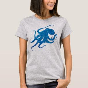 coola av bläckfisk, bläckfisk, glitter, bläckstrål t shirt