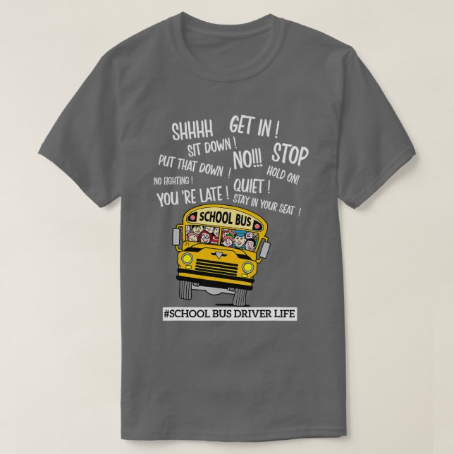 Coola av Buss-chaufförer i  School Buss T Shirt (Design framsida)