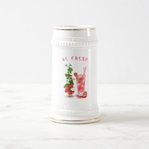 Coola av färsk jordgubbsjuice Drink - sommartid Sejdel