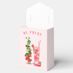 Coola av färska jordgubbssaft Drink - Sommarfrukt Presentaskar