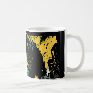 Coola av kattkonst inspirerad av grafiska romaner kaffemugg