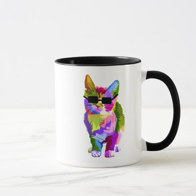 Coola av popkonst kattunge art mugg (Höger)