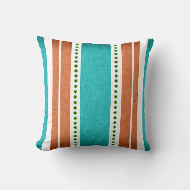 coola av rand aqua orange funky  kudde (Framsida)