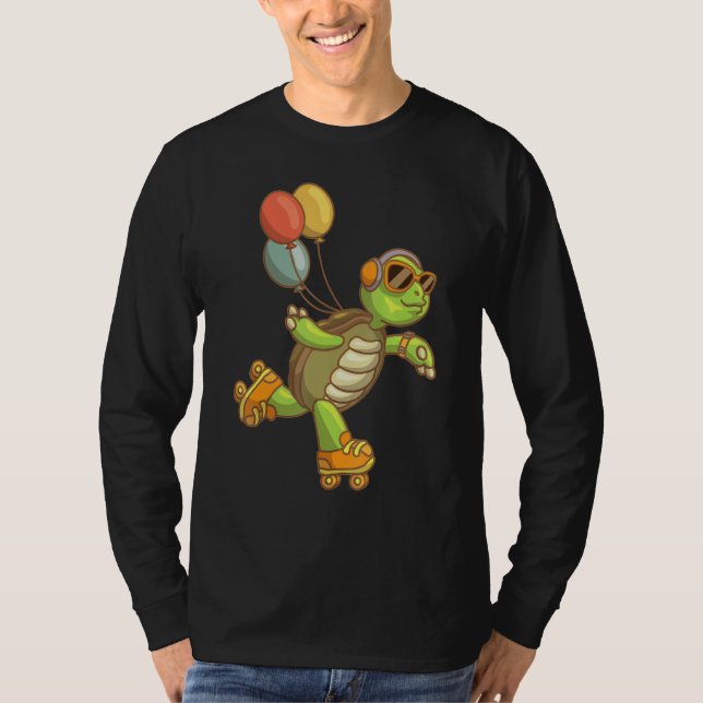 Coola av sköldpadda med solglasögon, inline Skatin T Shirt (Framsida)