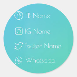 Coola av social-nätverk! runt klistermärke