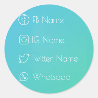 Coola av social-nätverk! runt klistermärke