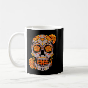 Coola av sockerskull Lazy Halloween Costume Mexica Kaffemugg
