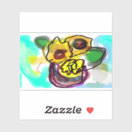 Coola av solroskonst klistermärken