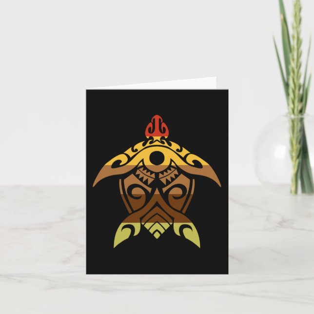 Coola av stamsköldpaddan Thanksgiving Dag Polynesi Kort (Framsida)