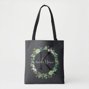 COOLA AV SUCCULCULH WREATH FOLIAGE VATTENFÄRGMONO TYGKASSE