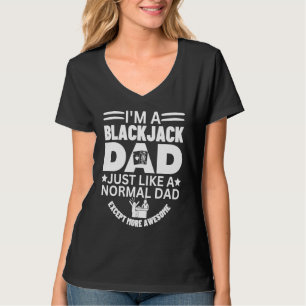 Coola Awesome Blackjack Pappa Spelande Kasino Blac T Shirt