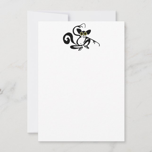 Coola AYE-AYE - Primat - Lemur - Madagaskar Inbjudningar (Framsida)