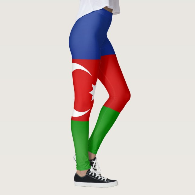 Coola Azerbajdzjan Flagga Mode Leggings (Höger)