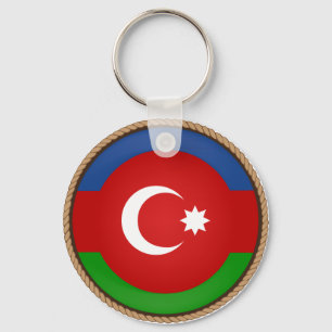Coola Azerbajdzjan Flagga Seal Nyckelring