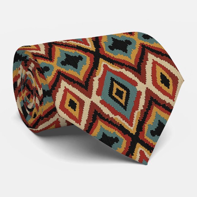 Coola Aztec mönster halshögda halsar Slips (Rullad)