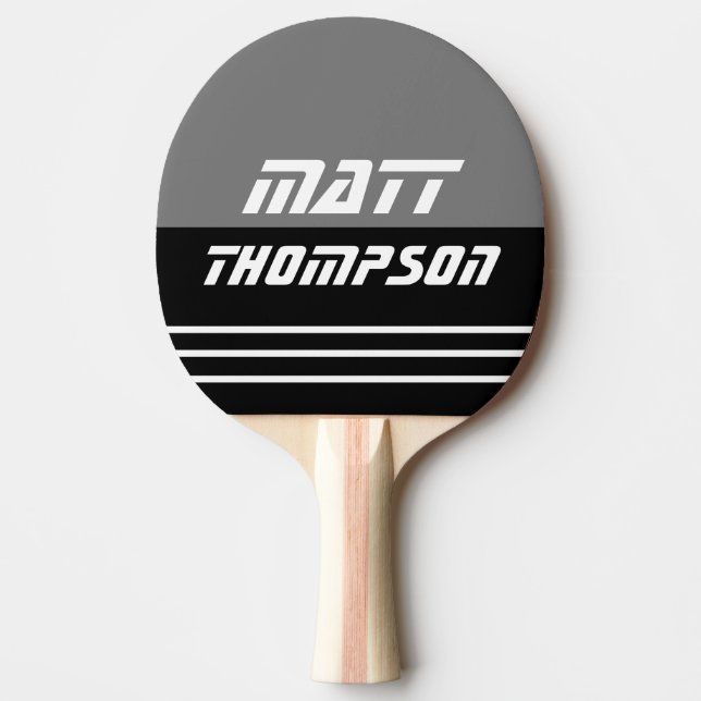 Coola b&w Ping Pong Paddle med namn Pingisracket (Framsidan)