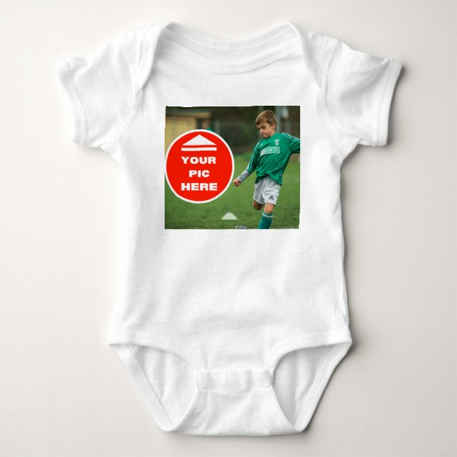 Coola! Baby Jersey Bodydräkt - Personlig T Shirt (Framsida)