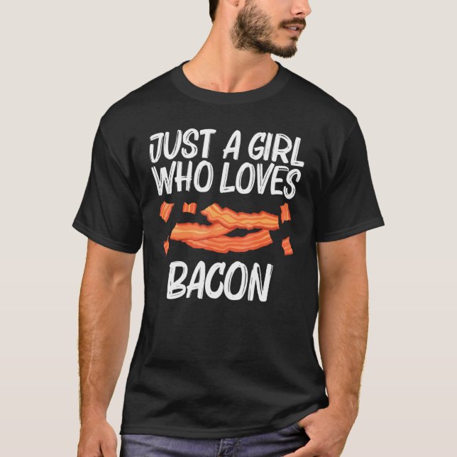 Coola Bacon Art for Girls Kid Gris Gris Strips Bre T Shirt (Framsida)