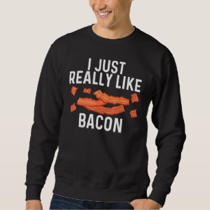 Coola Bacon Art För manar Women Gris Gris Strips B Lång Ärmad Tröja