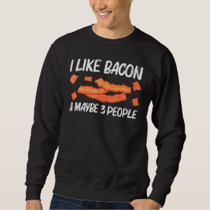 Coola Bacon Art För manar Women Gris Gris Strips B Lång Ärmad Tröja