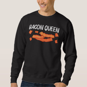 Coola Bacon Art for Women Mamma Gris Strips Break Lång Ärmad Tröja