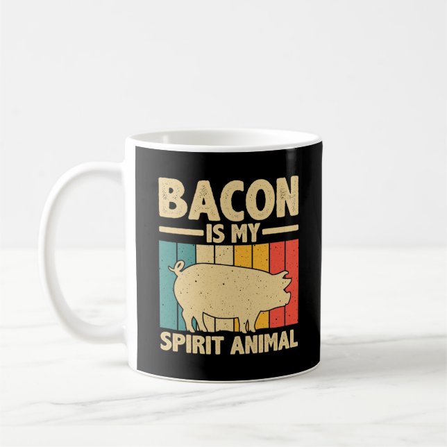 Coola Bacon Manar Women Kids Bacon Gris Gris Älska Kaffemugg (Vänster)