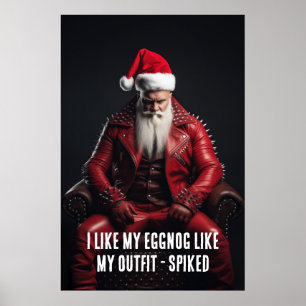 Coola Badass Santa - spikat taggspikat konfekt Poster